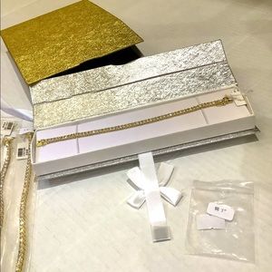 Stainless steel 1row tennis bracelet yg finish